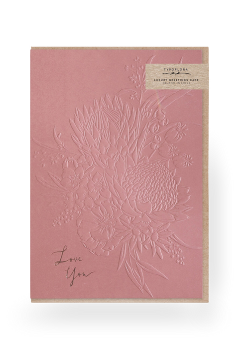 Deluxe Greeting Card - 'Love You'